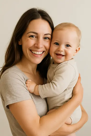 Mama trzymająca dziecko